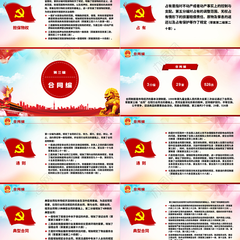 中华人民共和国民法典草案解读党课PPT