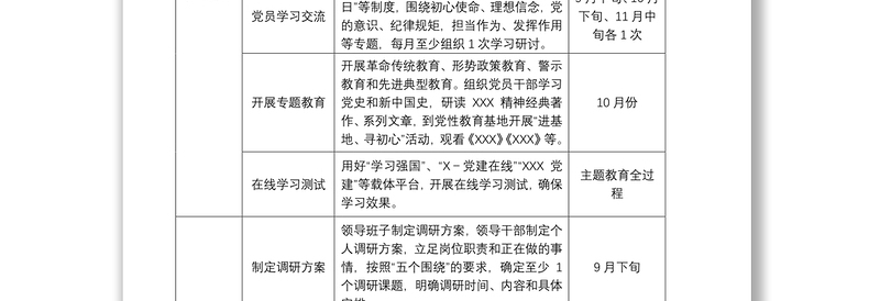 2021第二批“不忘初心、牢记使命”主题教育计划安排表（方案）