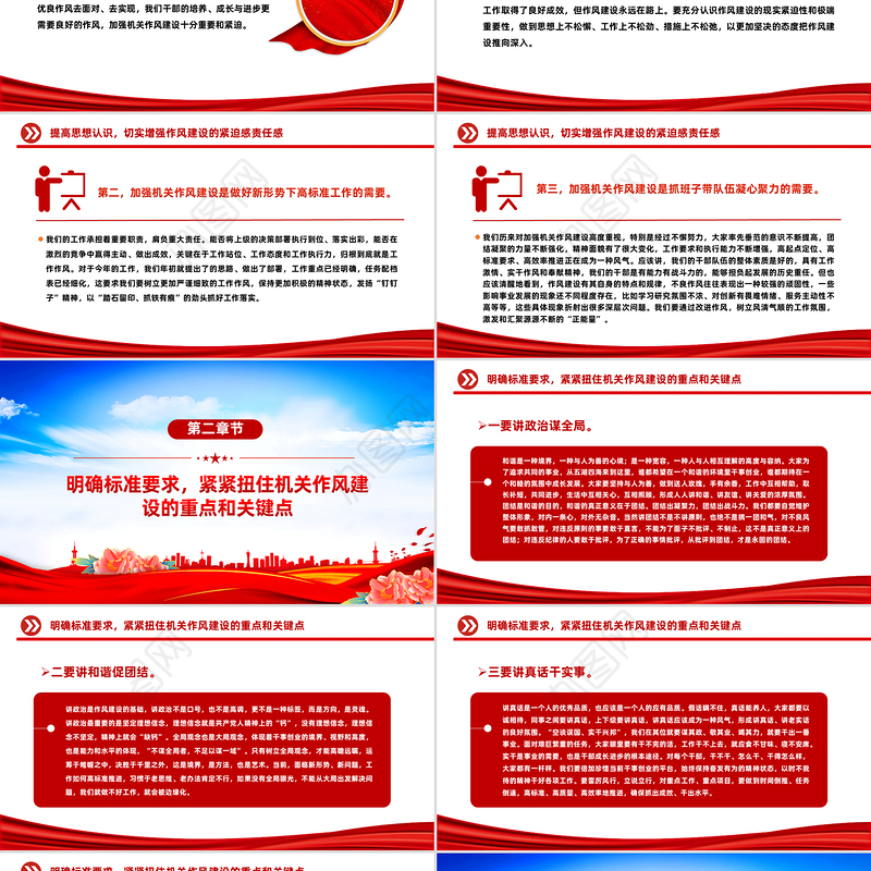 加强作风建设PPT红色简洁2025年廉政教育专题党课课件