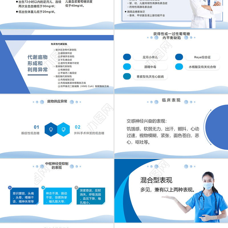 2022小儿低血糖护理症护理查房PPT清新大气医疗汇报PPT