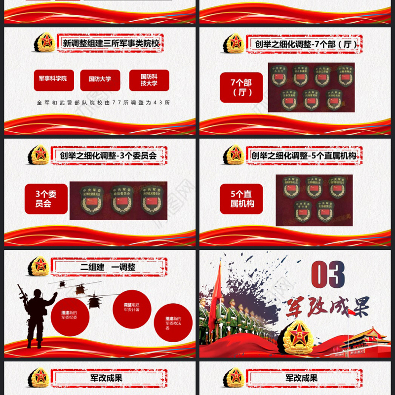 八一建军节军队部队改革军魂PPT模板