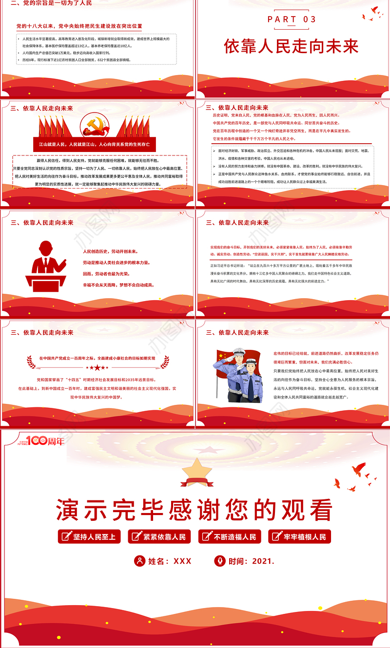 2021人民是历史前进的根本动力PPT庆祝建党100周年党史学习专题党课课件