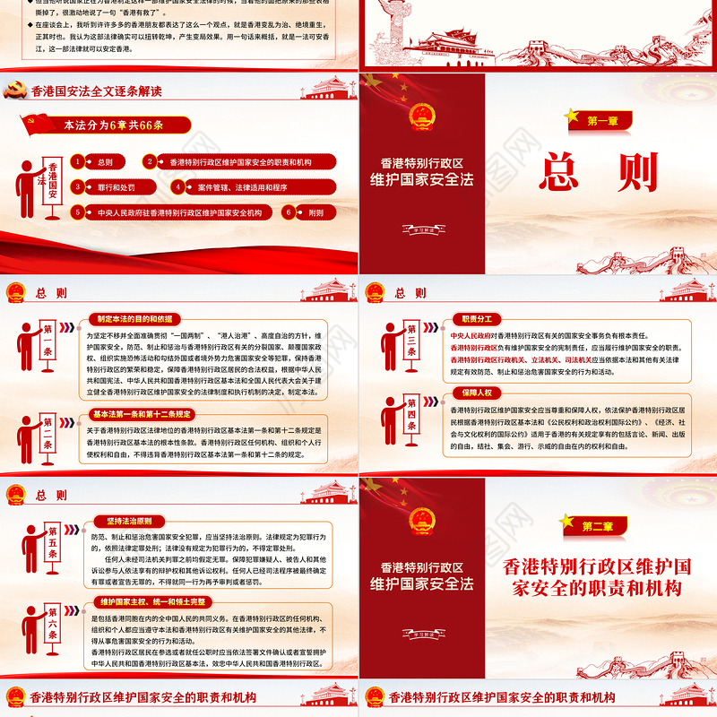 学习《香港特别行政区维护国家安全法》PPT模板