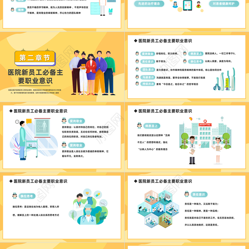 2023医院新员工入职培训PPT扁平化医院提升新员工职业素养专题培训课件模板