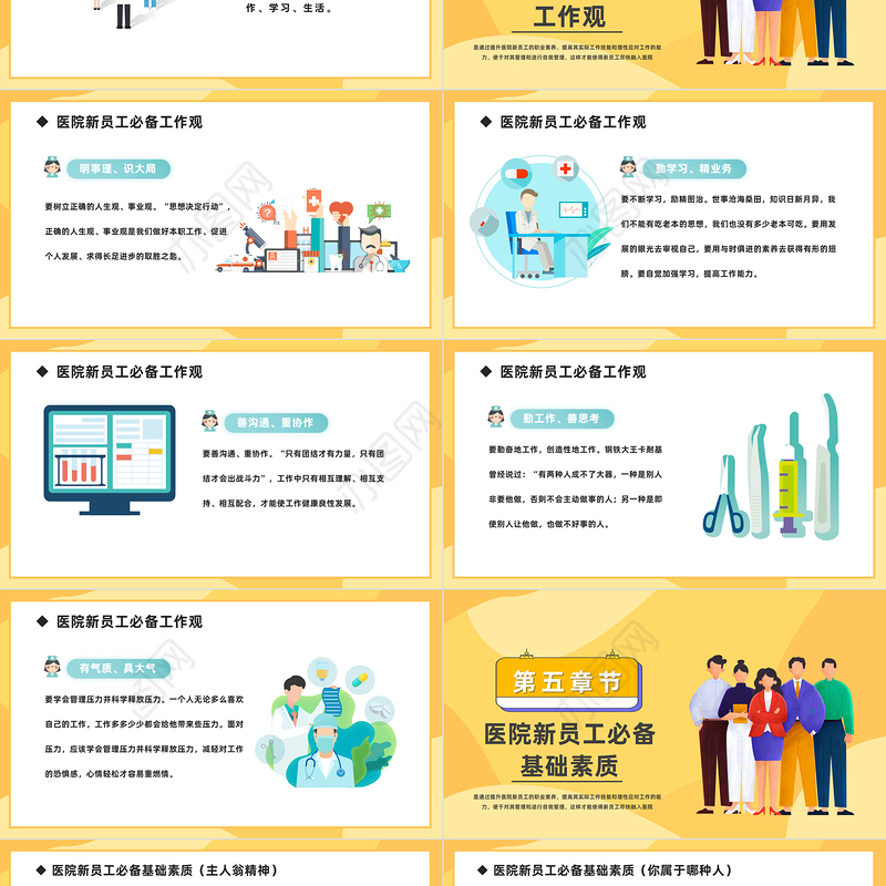 2023医院新员工入职培训PPT扁平化医院提升新员工职业素养专题培训课件模板