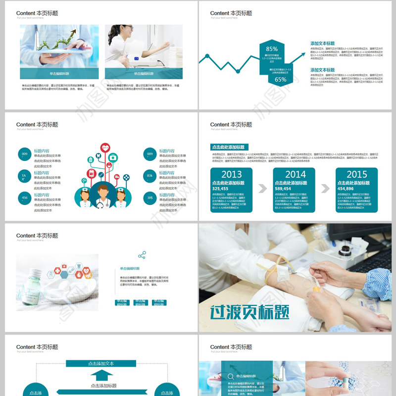 医院医生护士护理PPT模板