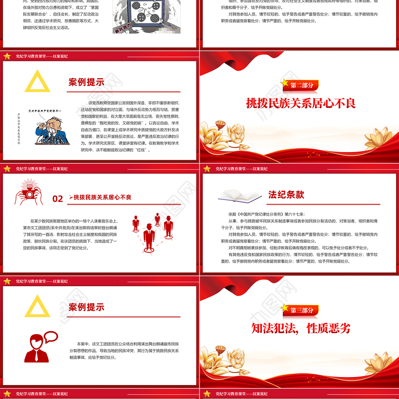 以案说纪PPT大气创意党纪学习教育专题课件