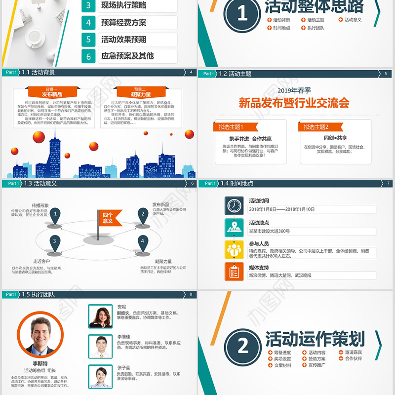商务活动策划方案PPT模板幻灯片