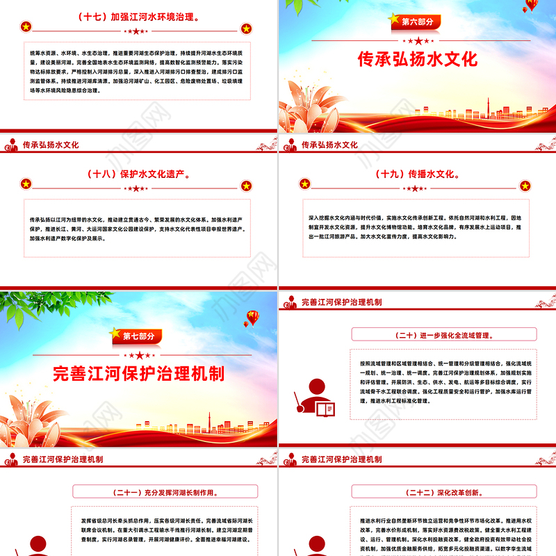 2025关于全面推进江河保护治理的意见PPT课件