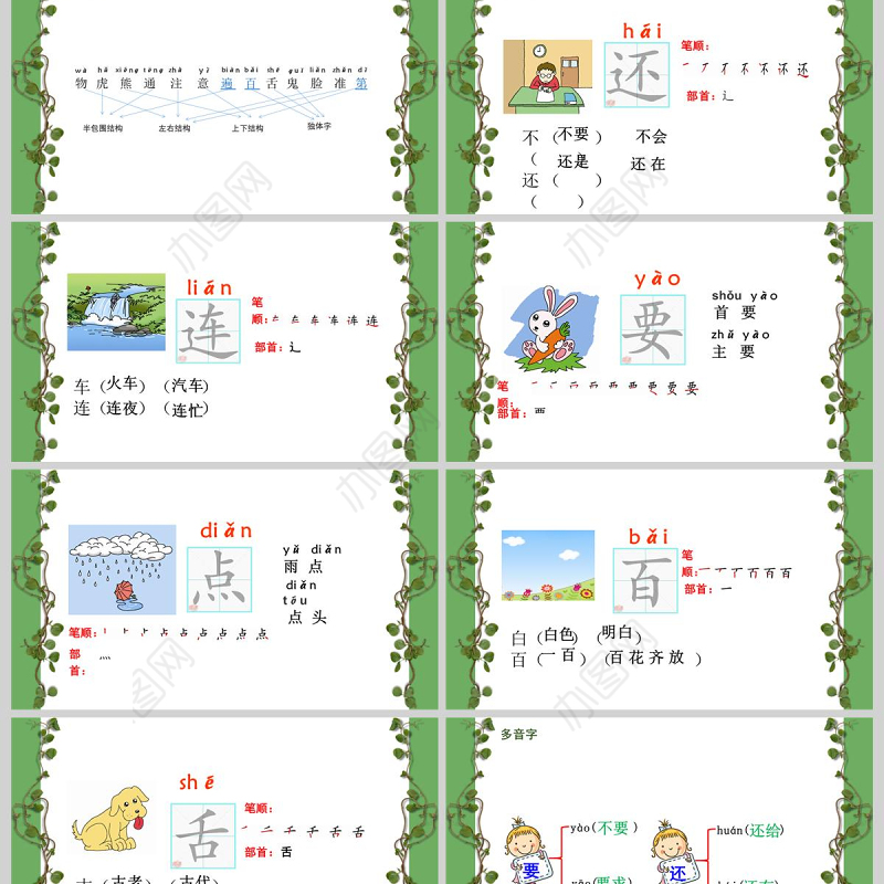  小学一年级语文课件动物王国开大会PPT模板