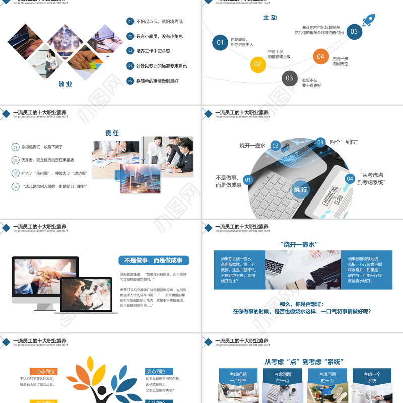 公司企业职业素养培训PPT模板
