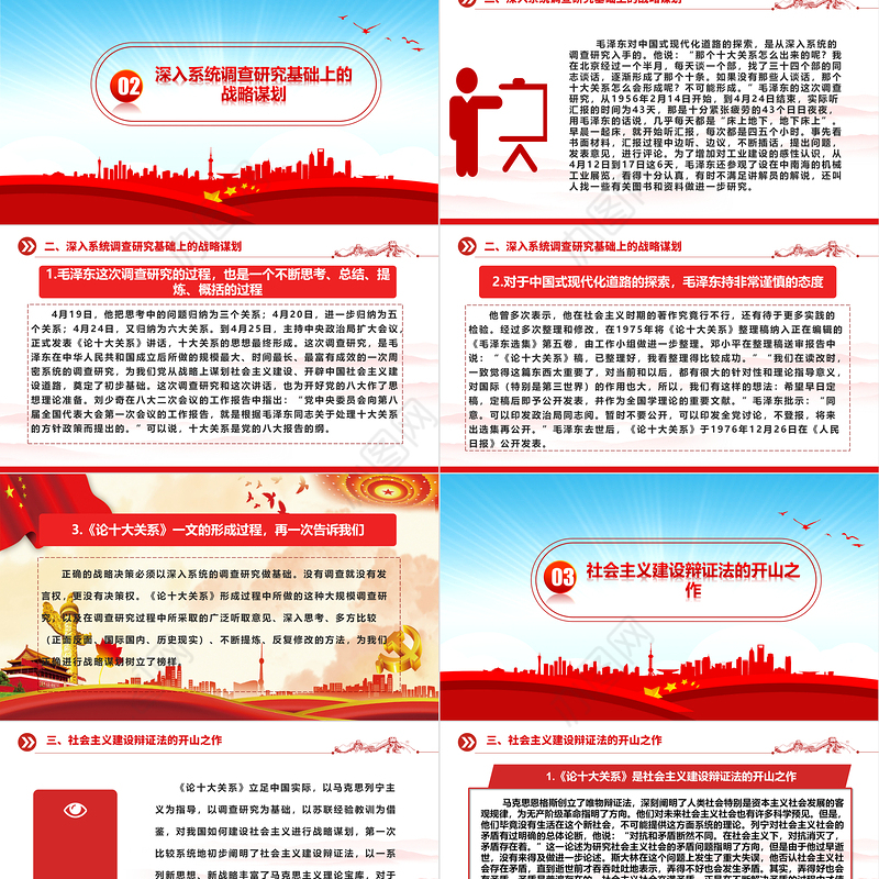 中国式现代化道路独立探索的起源ppt精美党政学习毛泽东《论十大关系》的战略思维党组织党课课件