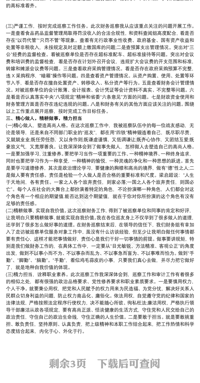 2021巡视巡察工作个人总结文章