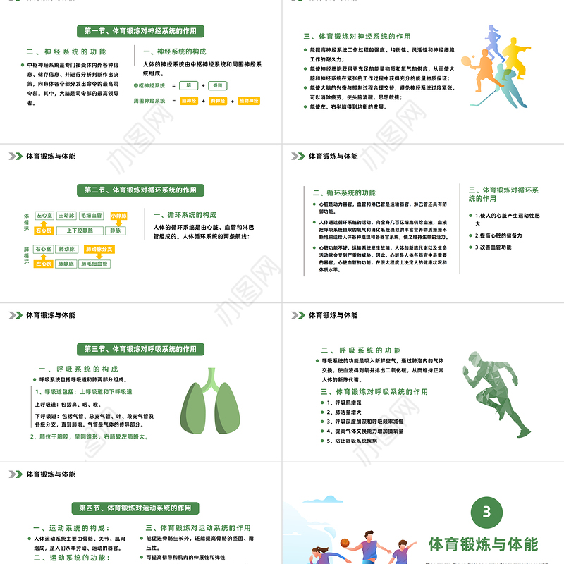 2023体育与健康PPT简约风体育与健康概念体育与体能专题培训课件模板下载