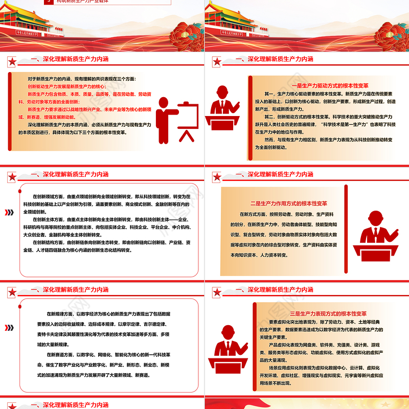 实体经济高质量发展新方向是新质生产力ppt大气简约加快形成新质生产力微党课