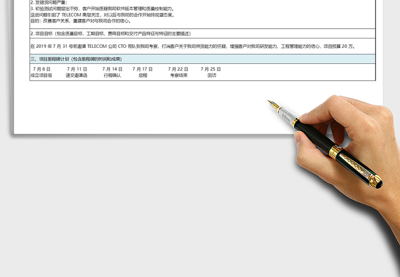 2021年项目策划任务书