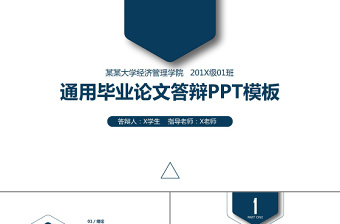 2019简洁通用毕业论文答辩PPT模板