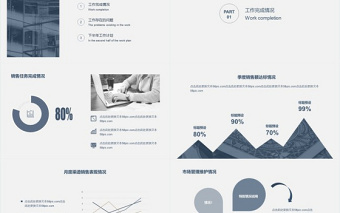 极简半年度工作总结汇报通用PPT模板