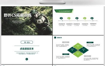 2018年企业野外拓展CS演练PPT模板