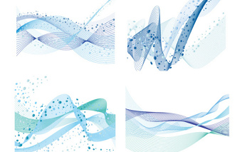 PPT素材海报杂志背景元素科技线条点状图-含多个ppt元素