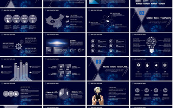 科技梦幻ppt动态模板