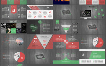 灰色木纹炫酷动态PPT模板