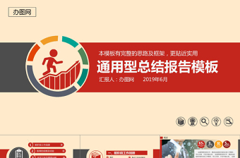 2019公司通用工作总结汇报PPT模板