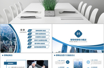 原创公司团队建设员工领导力管理培训PPT模板-版权可商用