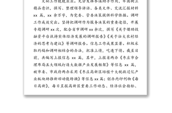 高新区党政办公室工作总结