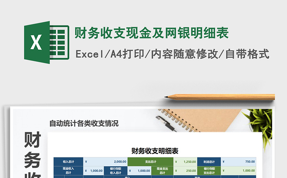 2021年财务收支现金及网银明细表