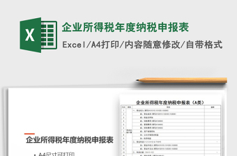 2021年企业所得税年度纳税申报表