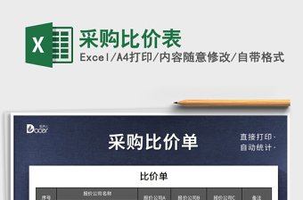 2021年采购比价表