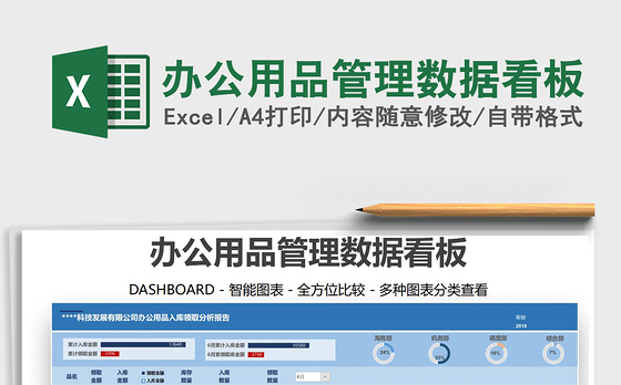 2021年办公用品管理数据看板
