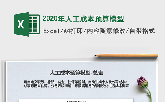 2020年人工成本预算模型