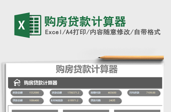 2021年购房贷款计算器