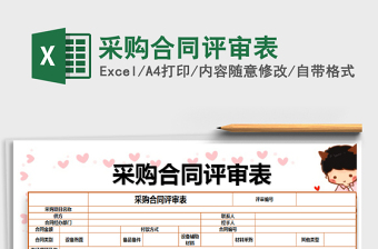 2021年采购合同评审表