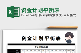 2021年资金计划平衡表免费下载