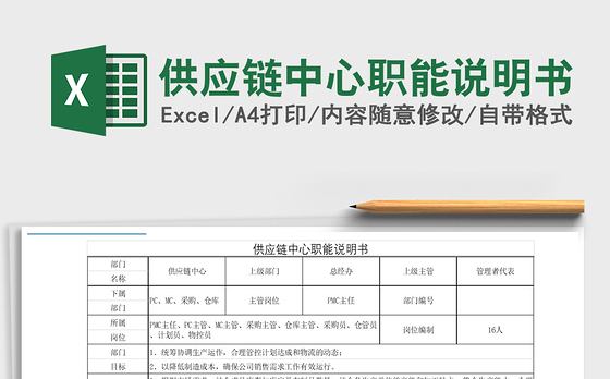 2021年供应链中心职能说明书