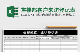 2021年售楼部客户来访登记表