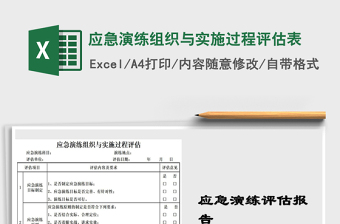 2021年应急演练组织与实施过程评估表
