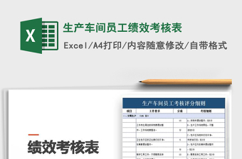 2021年生产车间员工绩效考核表