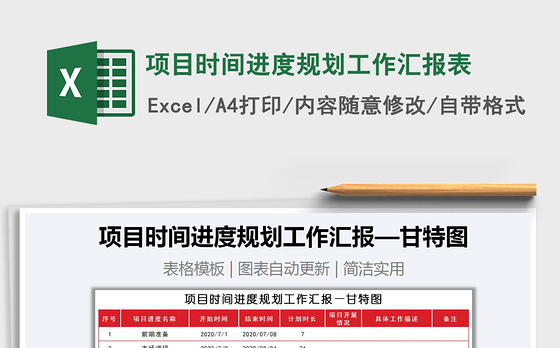2021年项目时间进度规划工作汇报表