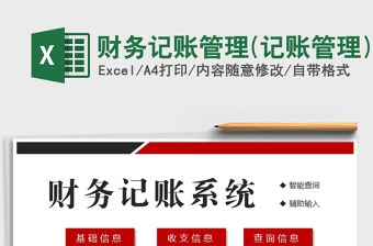 2021年财务记账管理(记账管理)