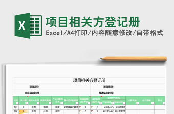 2021年项目相关方登记册