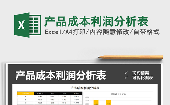 2021年产品成本利润分析表