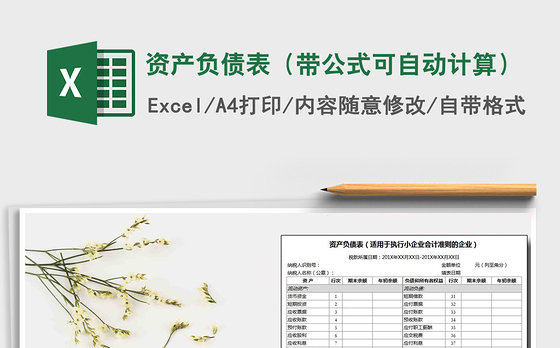 2021年资产负债表（带公式可自动计算）