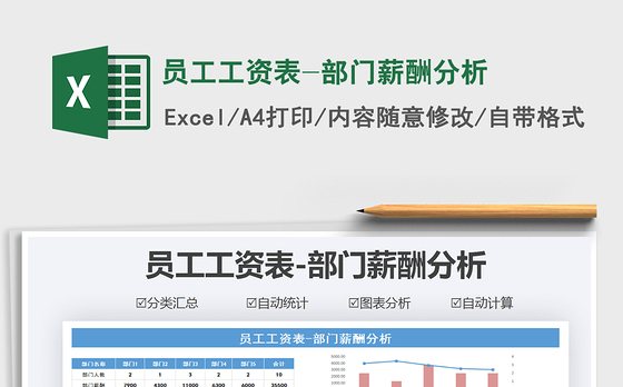 2021年员工工资表-部门薪酬分析