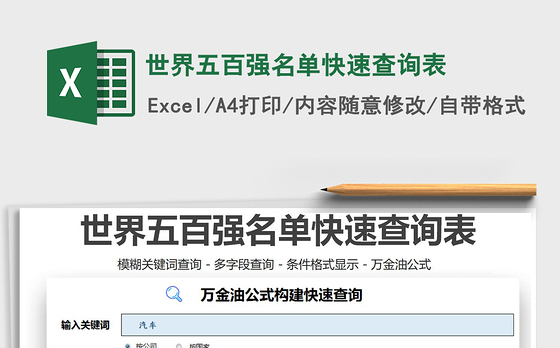 2021年世界五百强名单快速查询表