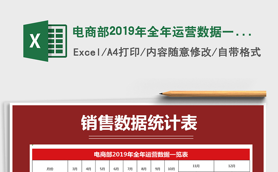 2021年电商部2019年全年运营数据一览表