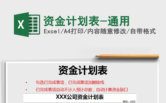 2021年资金计划表-通用